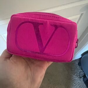 Pink Valentino Logo Pouch for Lipstick